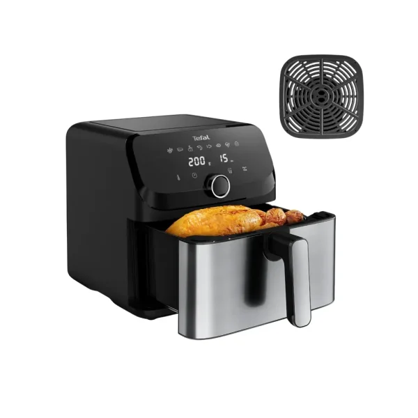 سرخ کن بدون روغن تفال مدل EY855 استیل - تصویر 2